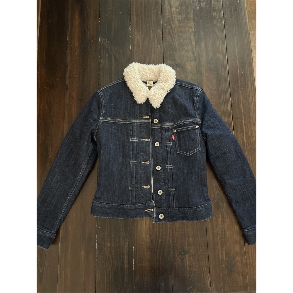 LEVI STRAUSS Levi's Blue Denim  Trucker Jacket Small Lined